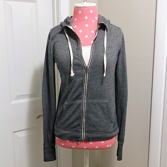 NEW SO Lounge Life Charcoal Gray Full Zip Hoodie - Picture 4 of 8